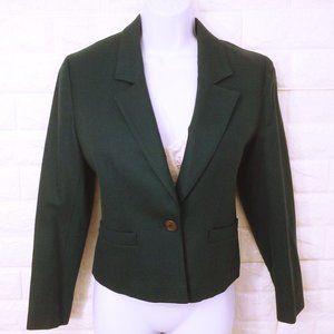 Vintage 90s Pendleton Petite Blazer Sport Jacket -M(8) Wool 1-Button Chic Green